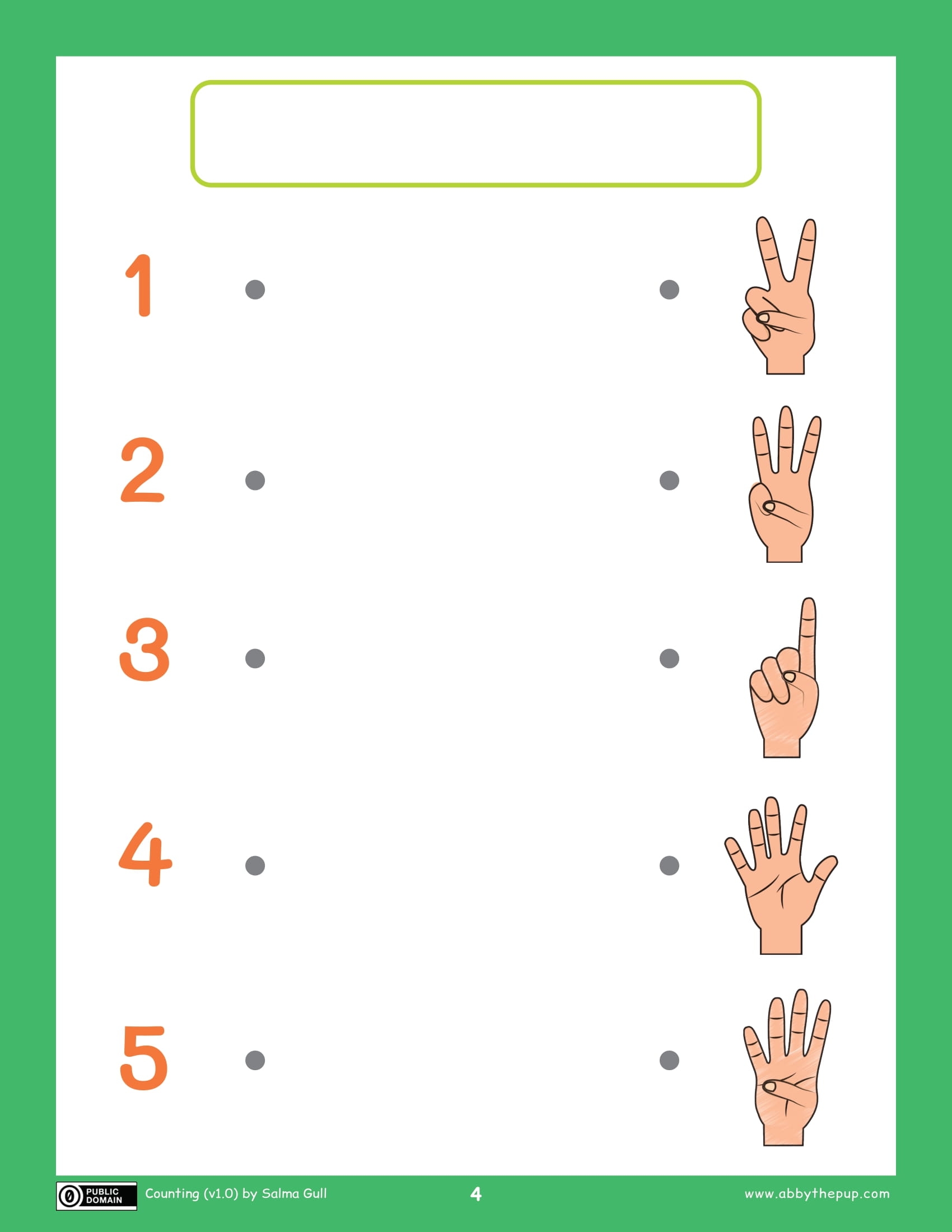 Matching Fingers Worksheet From 1 To 5 Free Printable Worksheets Matching Fingers Worksheet From 1 To 5 Free Printable Worksheets