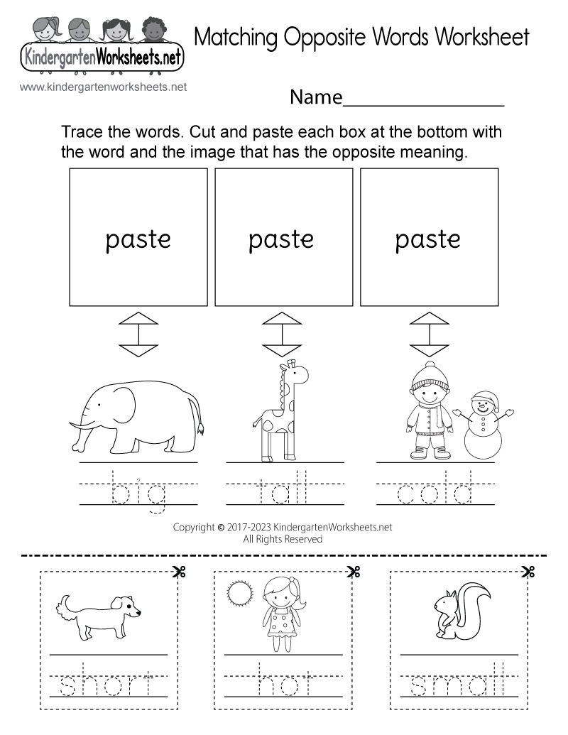 Matching Opposite Words Worksheet Free Printable Digital U0026 PDF Matching Opposite Words Worksheet Free Printable Digital U0026 PDF