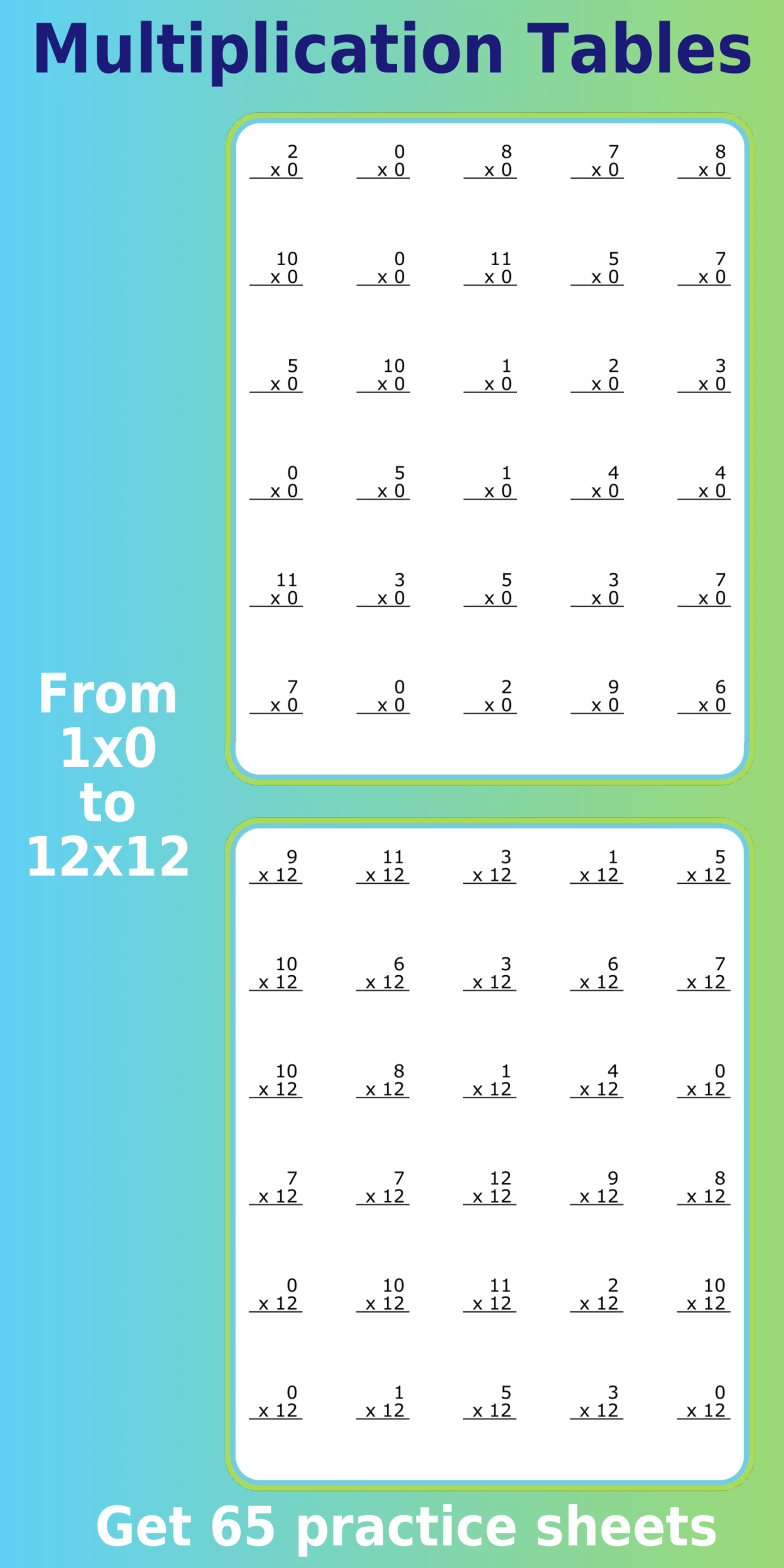 Math 1 12 Digit Multiplication PDF 