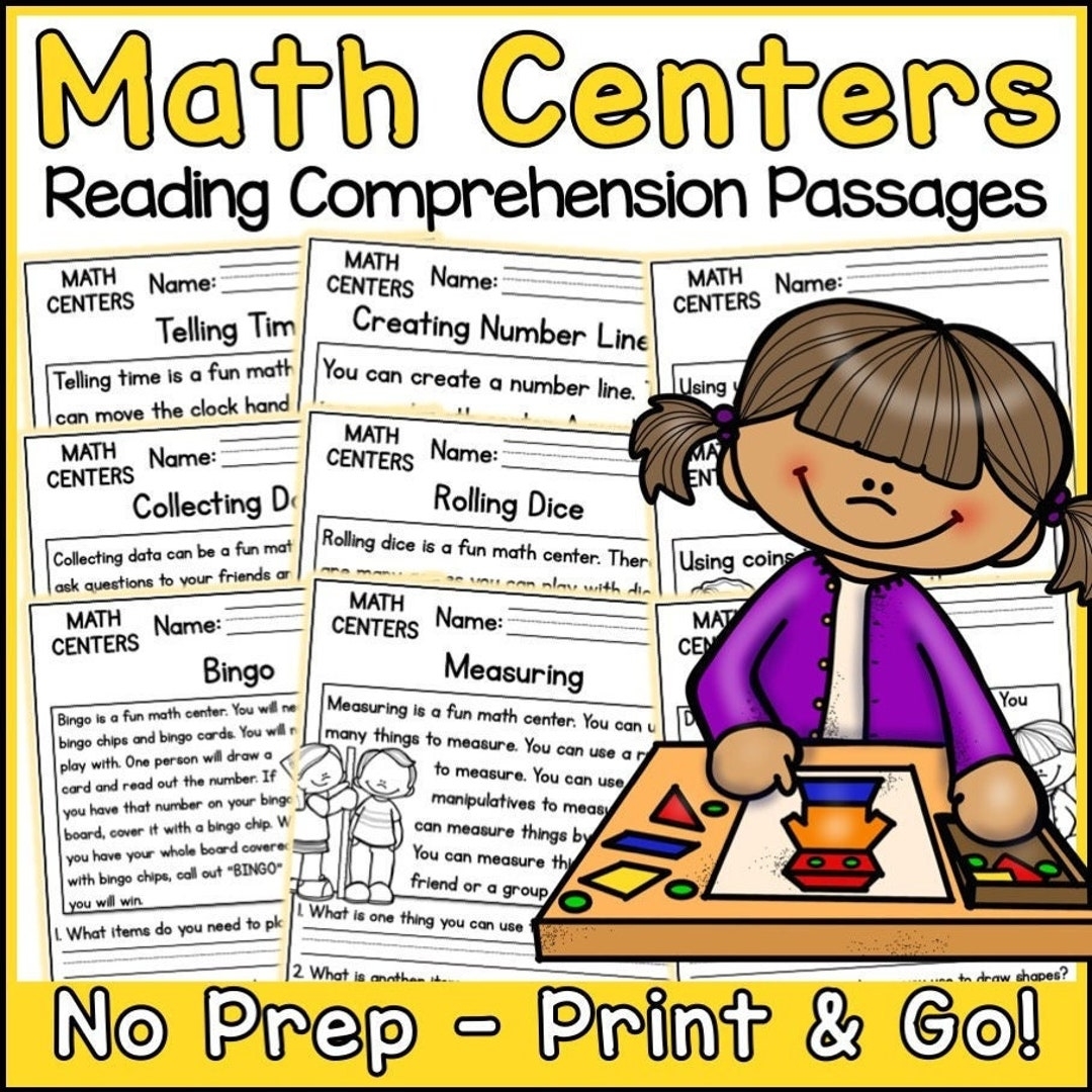 Math Centers Math Reading Comprehension Passages And Questions Back To School Science Printable Worksheets Etsy Math Centers Math Reading Comprehension Passages And Questions Back To School Science Printable Worksheets Etsy
