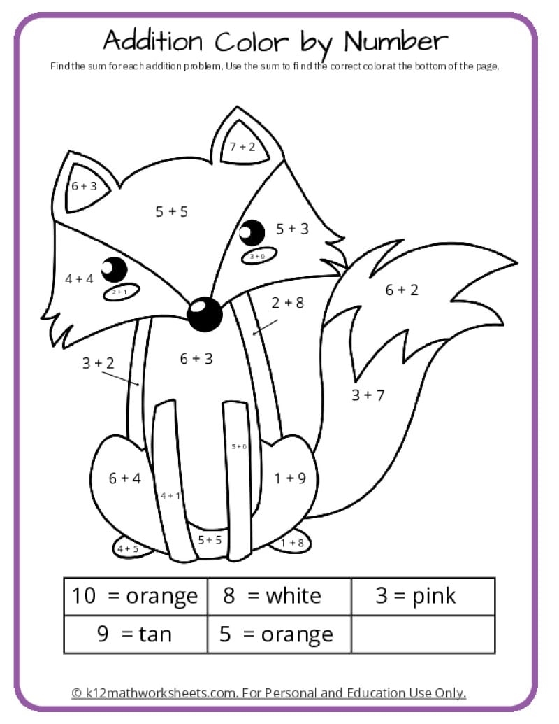 Math Coloring Worksheets For 6th Graders