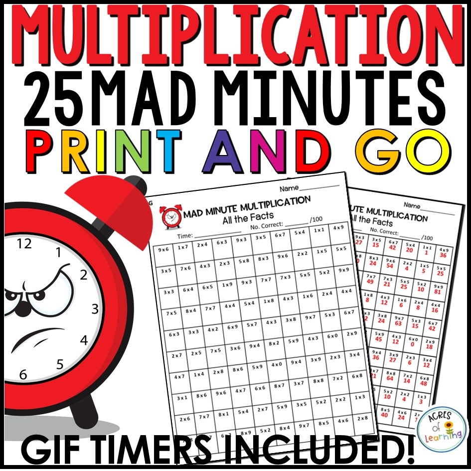 Free Printable Math Fact Fluency Worksheets