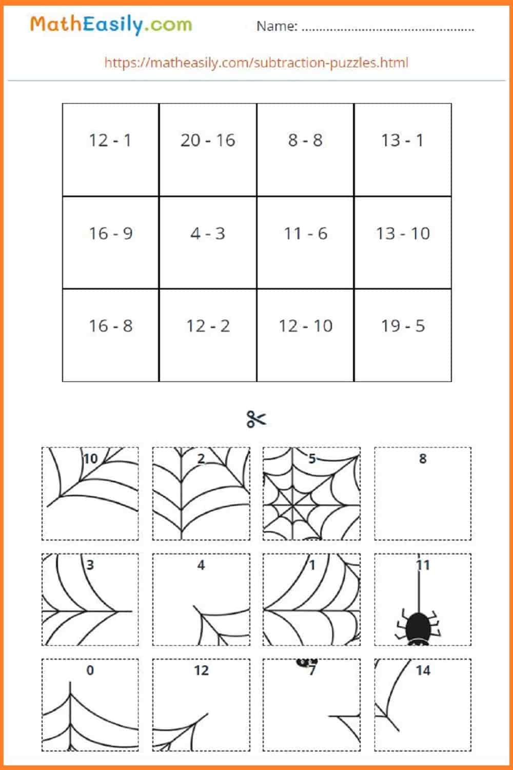 Math Halloween Worksheets PDF Free Download 