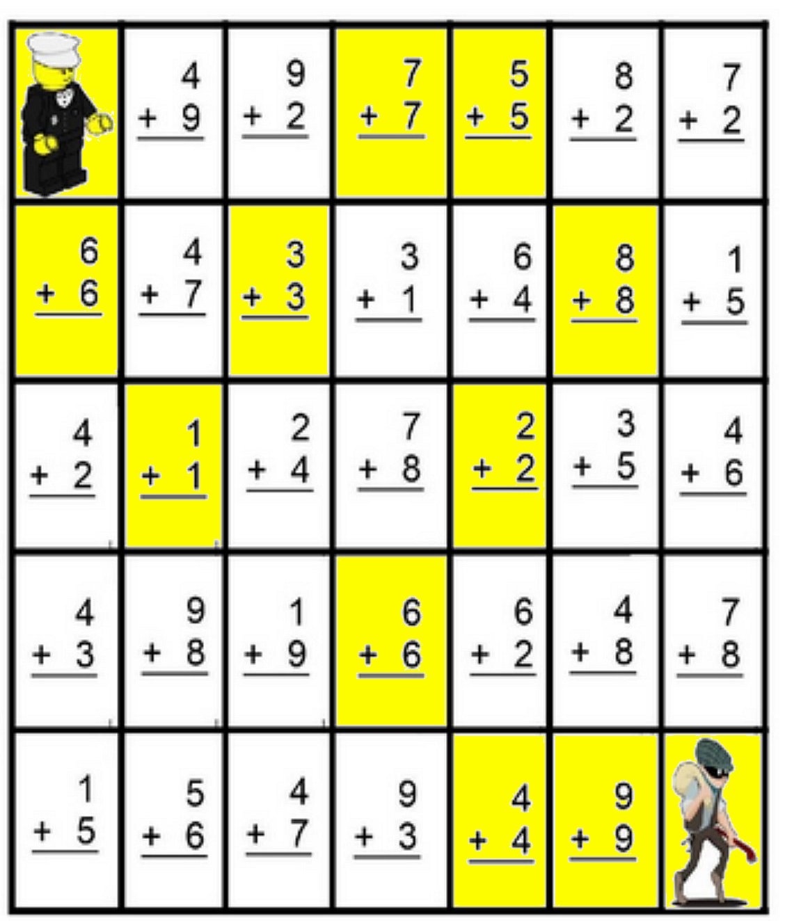 Math Maze Addition Worksheets Math Maze Addition Worksheets