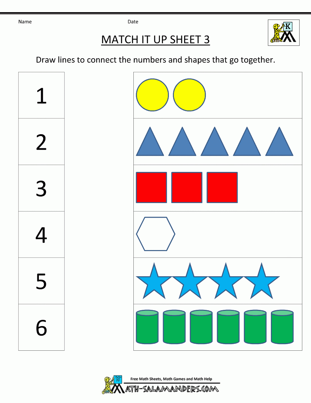 Math Worksheets Kindergarten