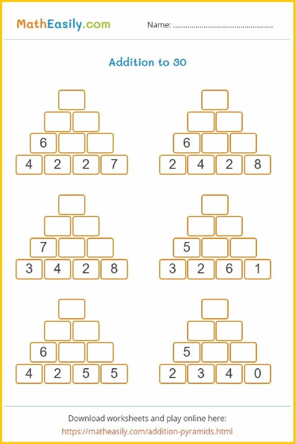 Free Printable Basic Math Worksheets