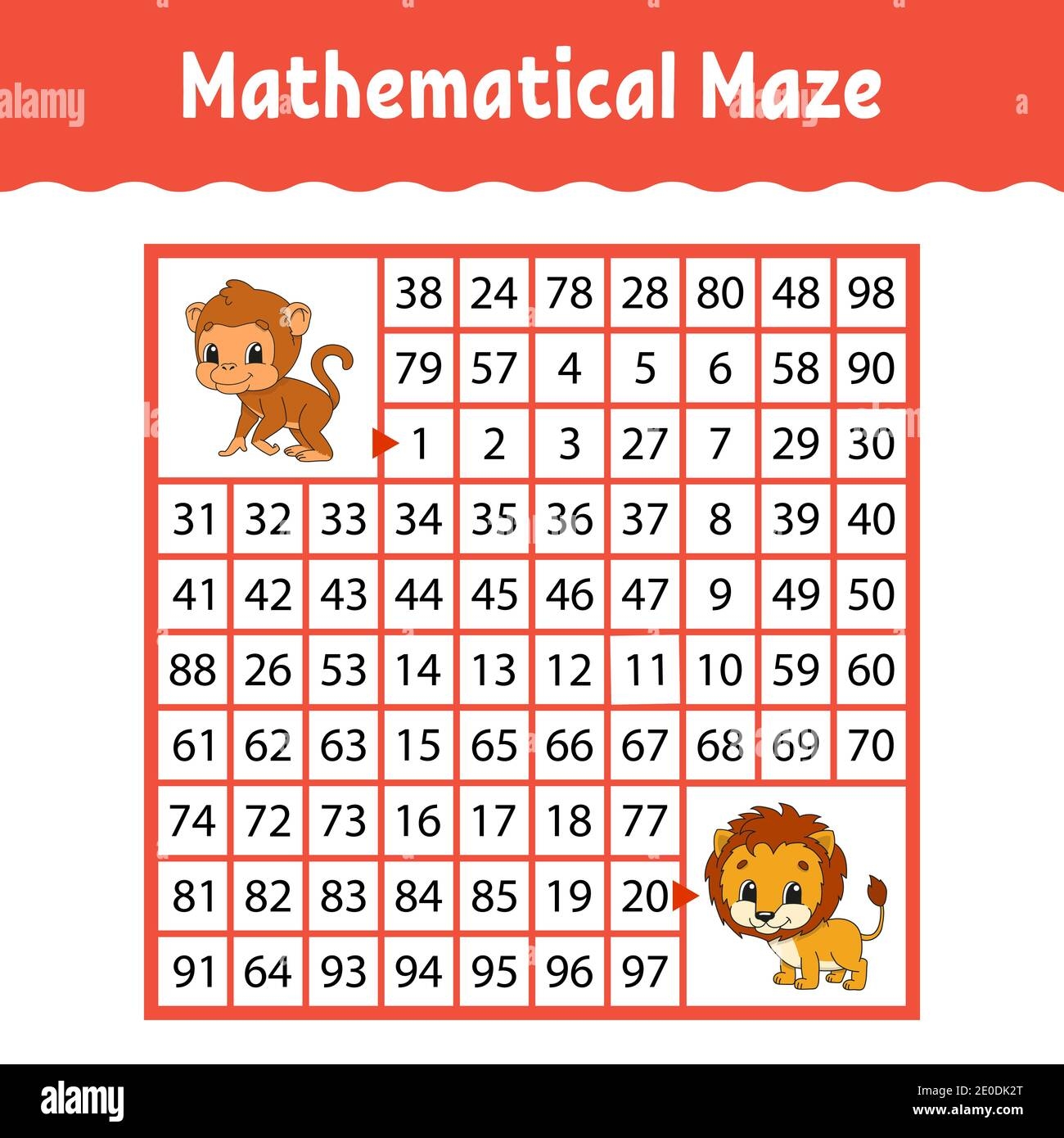 Fun Math Mazes Worksheets