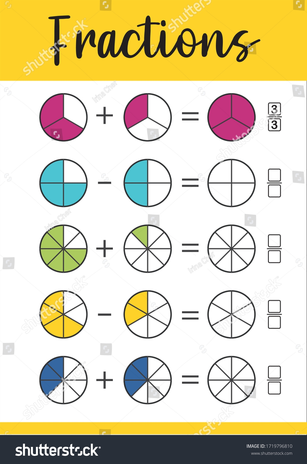 Fraction Printable Worksheets For Kindergarten