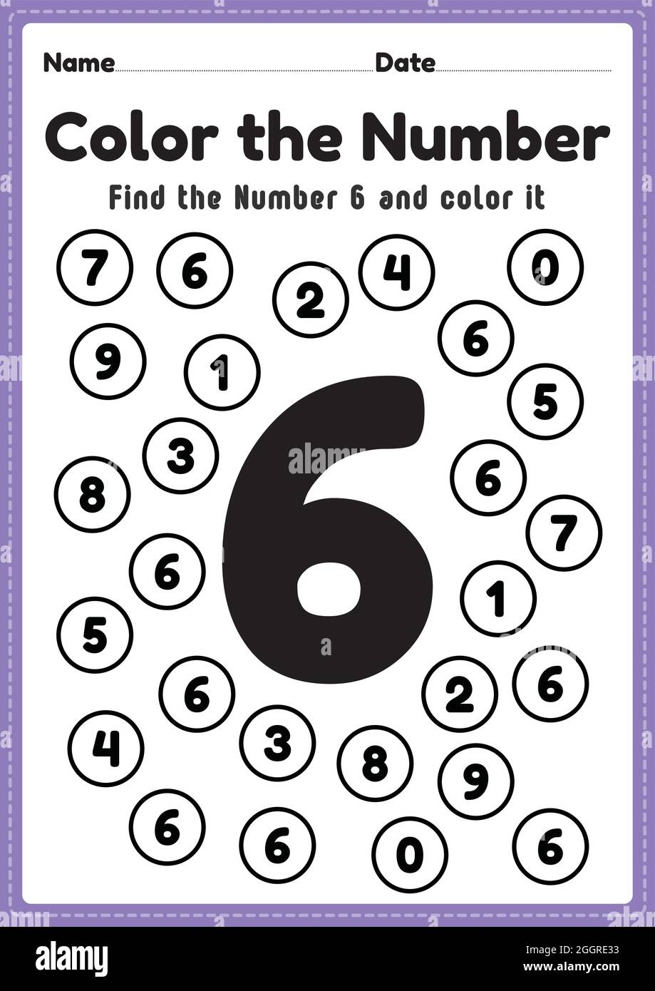 Maths Worksheet For Nursery Number 6 Coloring Maths Activities For Preschool And Kindergarten Kids To Learn Basic Mathematics Skills In A Printable P Stock Vector Image U0026 Art Alamy Maths Worksheet For Nursery Number 6 Coloring Maths Activities For Preschool And Kindergarten Kids To Learn Basic Mathematics Skills In A Printable P Stock Vector Image U0026 Art Alamy