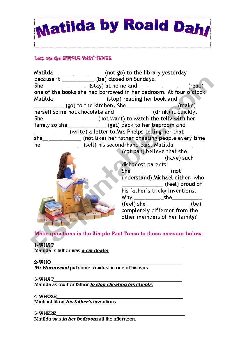 Matilda Roald Dahl Worksheets Worksheets Library Matilda Roald Dahl Worksheets Worksheets Library