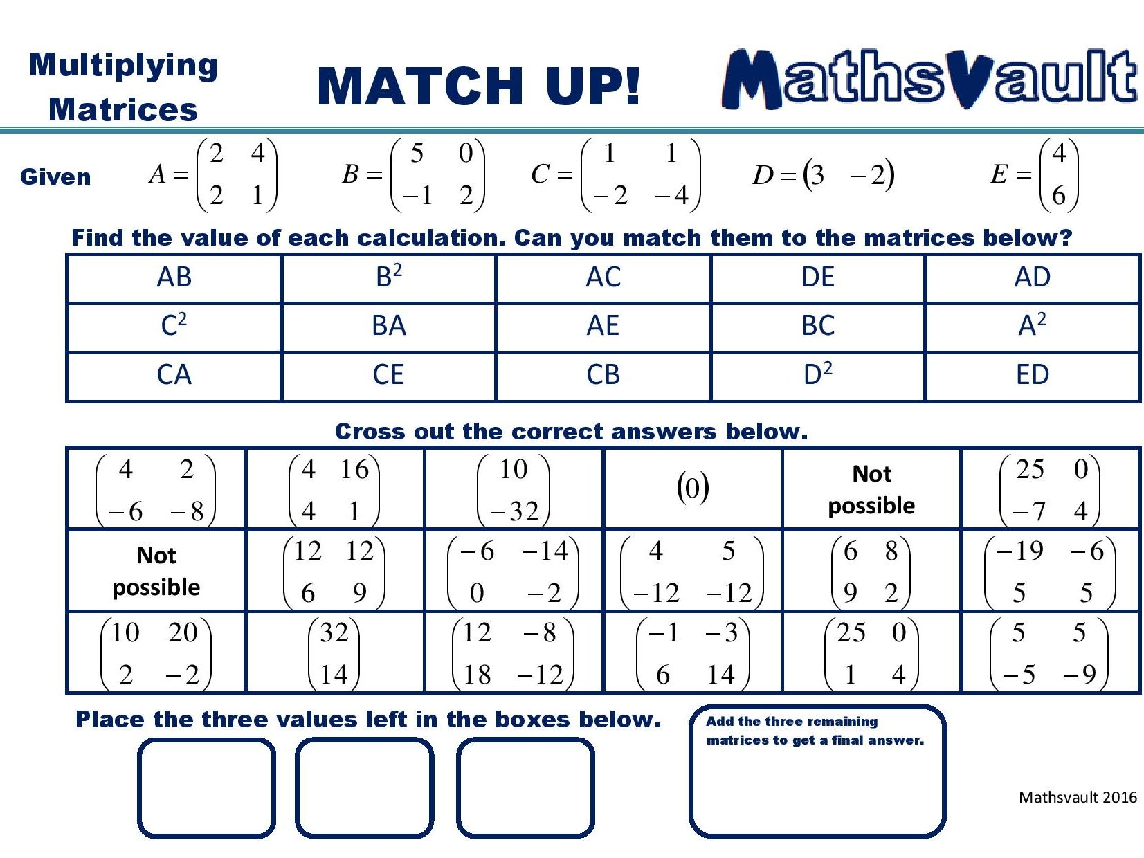 Free Printable Augmented Matrix Worksheets Free Printable Augmented Matrix Worksheets