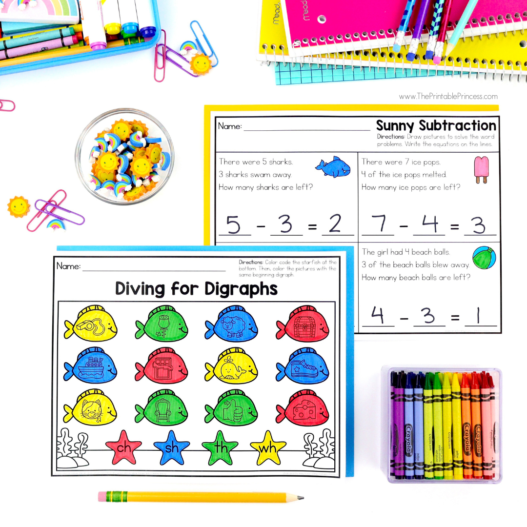May And June Literacy And Math Worksheets For Kindergarten The May And June Literacy And Math Worksheets For Kindergarten The