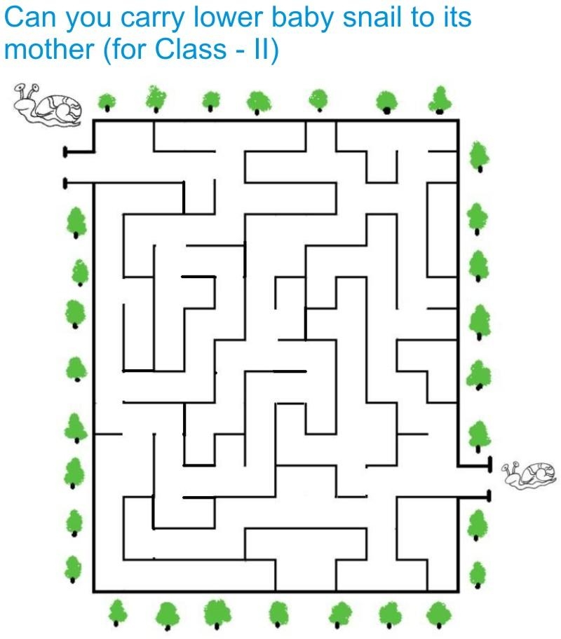 Maze For Class II Students Worksheets Library
