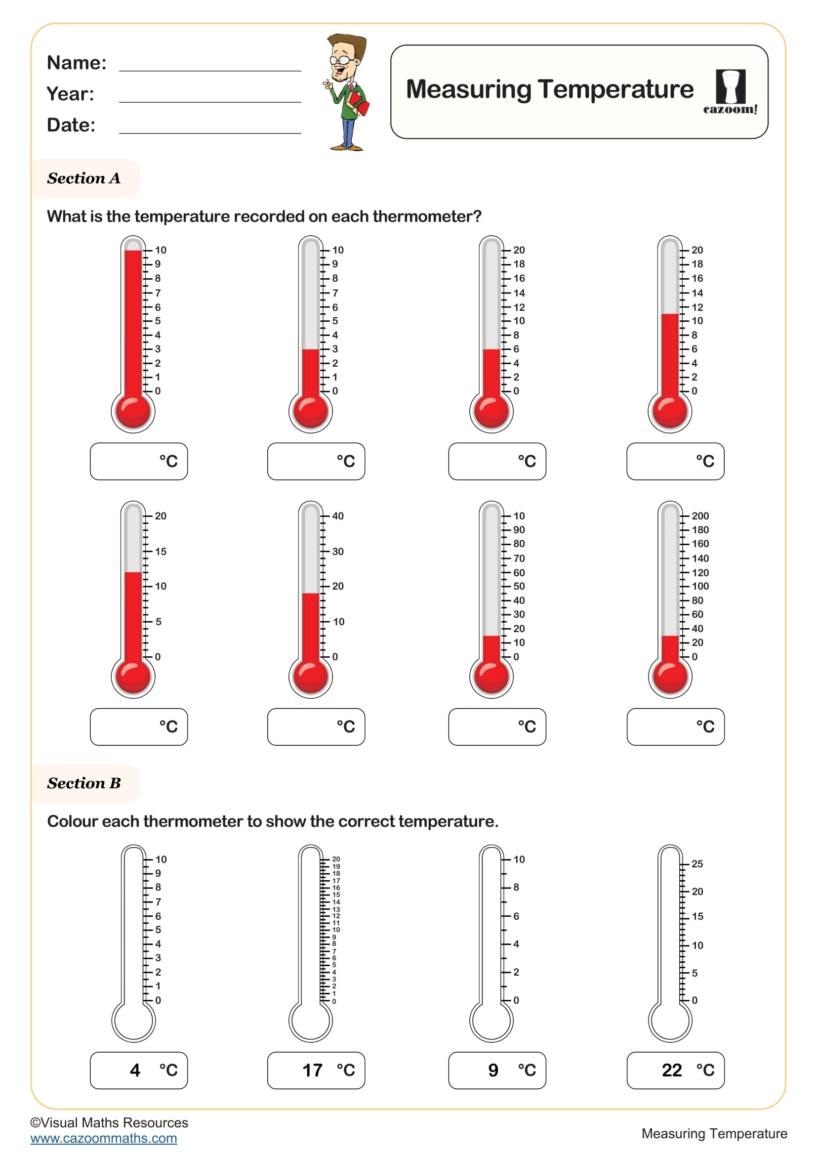 Measuring Temperature Fun And Engaging Year 2 Measurement Worksheet Worksheets Library