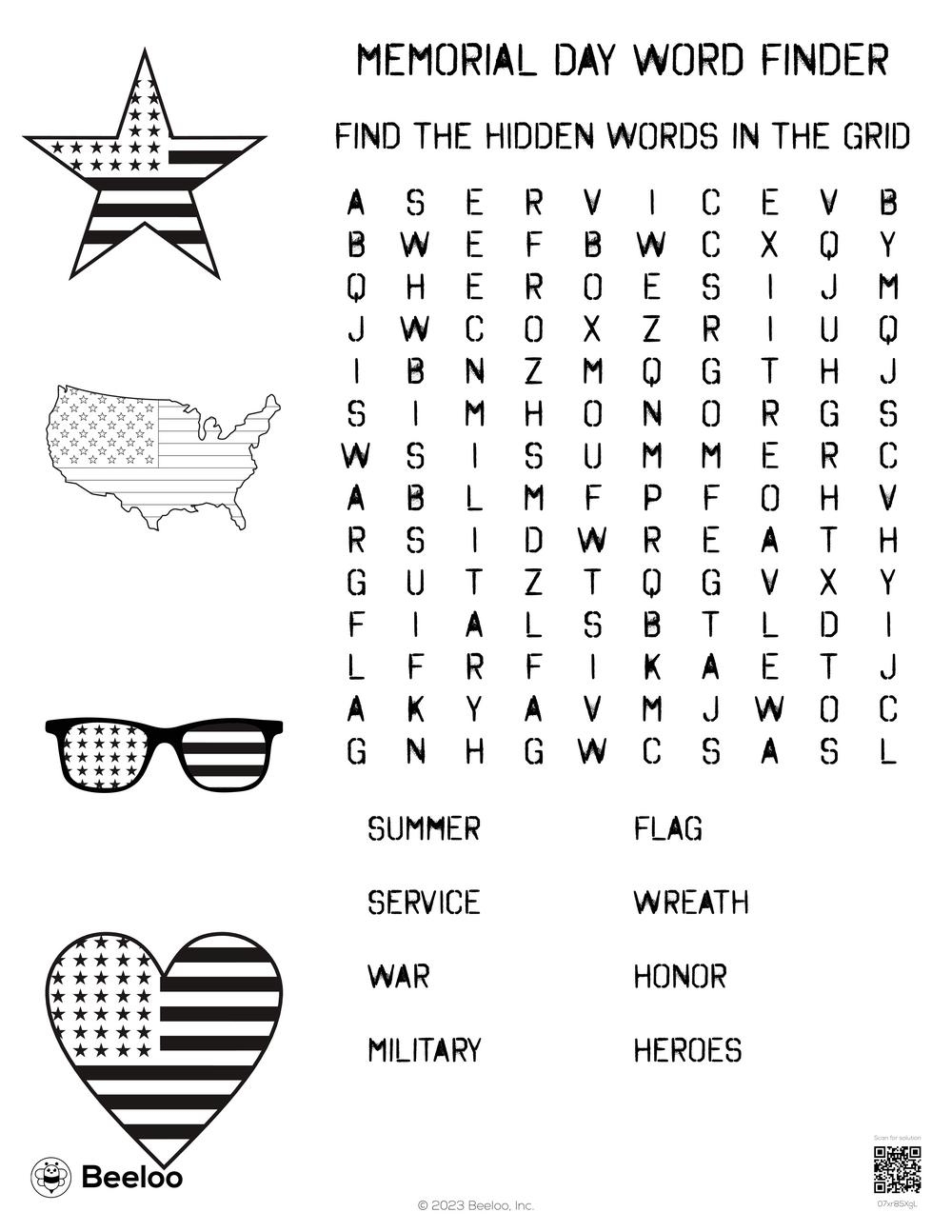 Memorial Day themed Printables Beeloo Printable Crafts And Activities For Kids