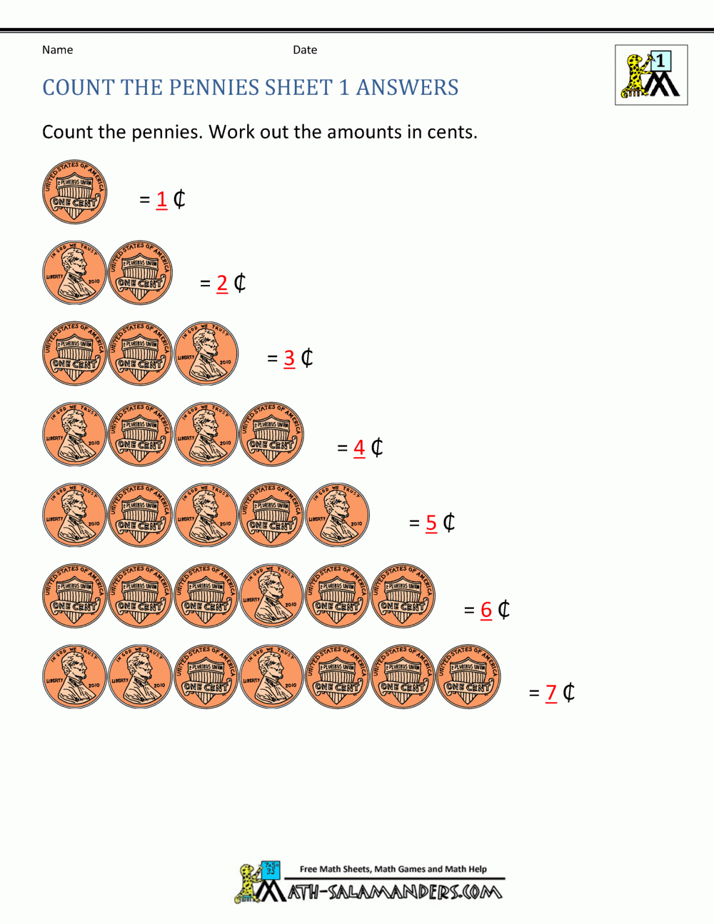 Money Worksheets For 1st Grade Money Worksheets For 1st Grade