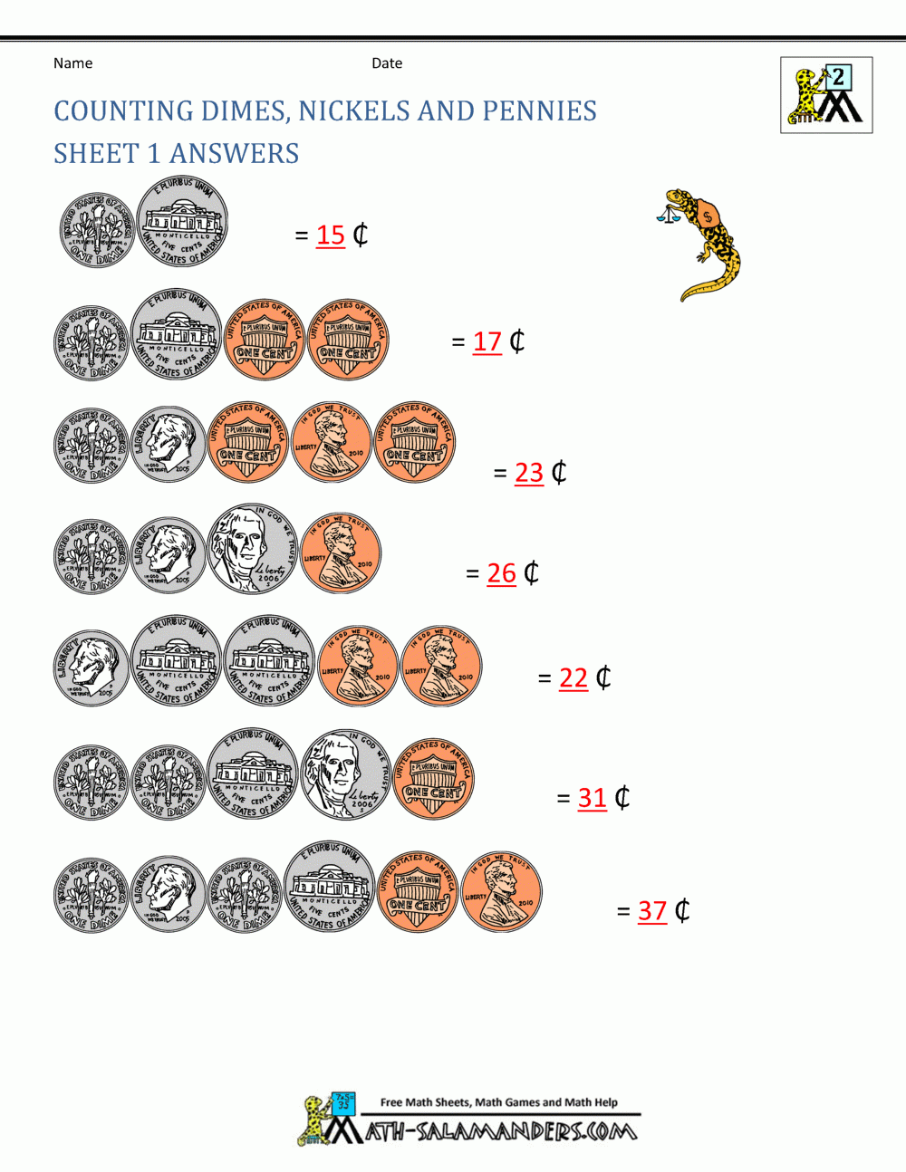 Money Worksheets For 2nd Grade Money Worksheets For 2nd Grade