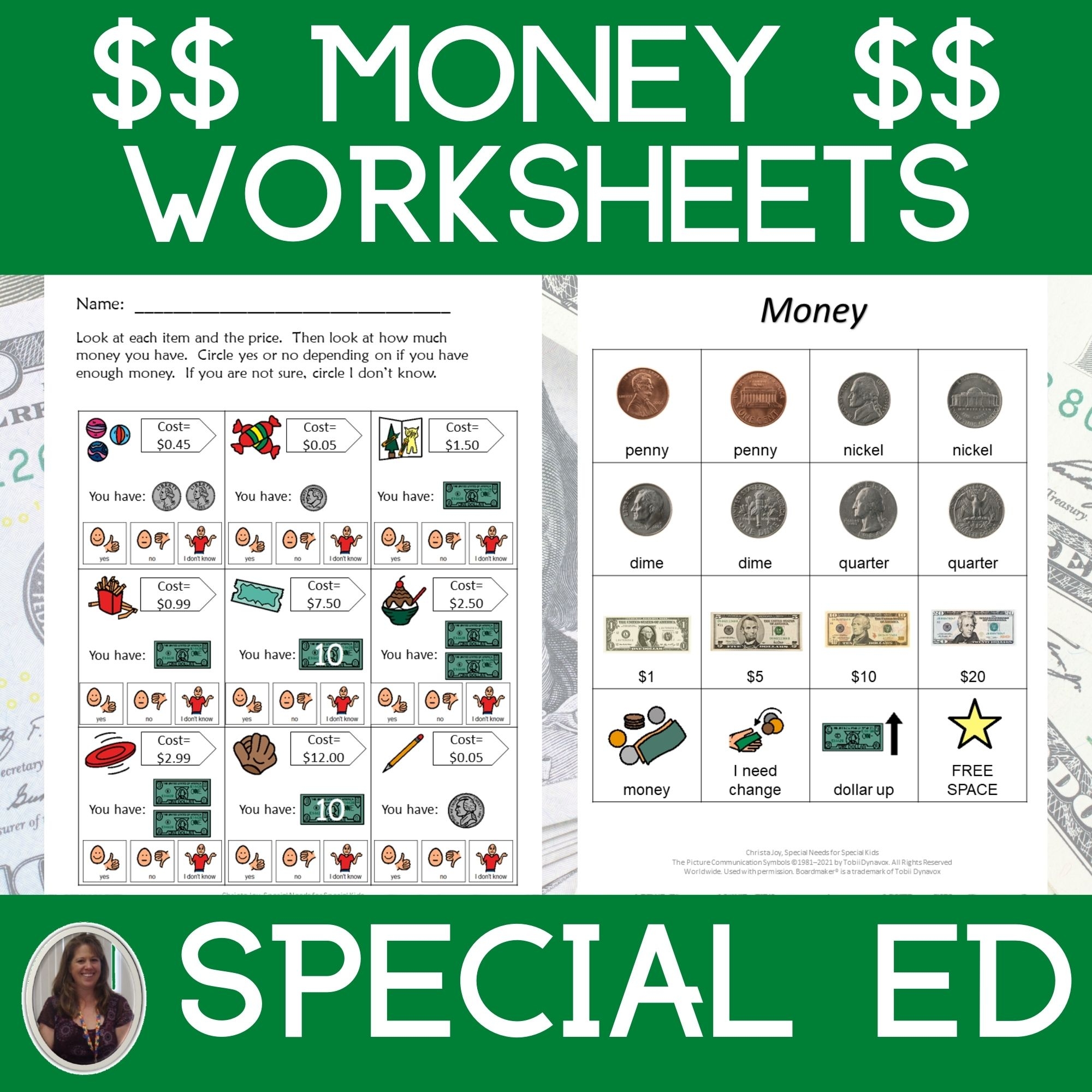 Money Worksheets For Special Education PRINT AND DIGITAL Special Needs For Special Kids