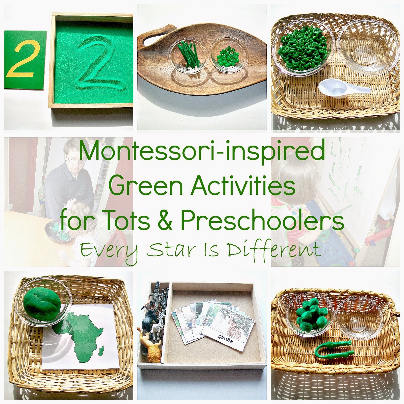 Montessori inspired Green Activities For Tots U0026 Preschoolers W Free Printables Every Star Is Different