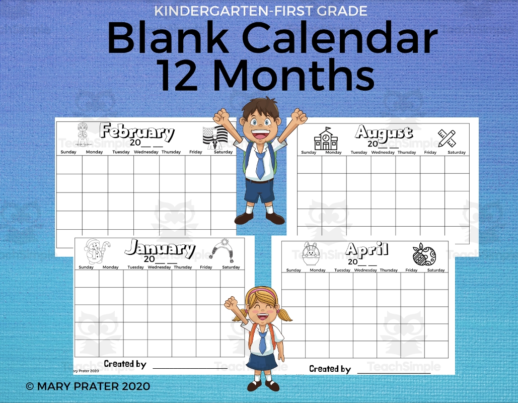 Monthly Blank Calendar Printables By Teach Simple