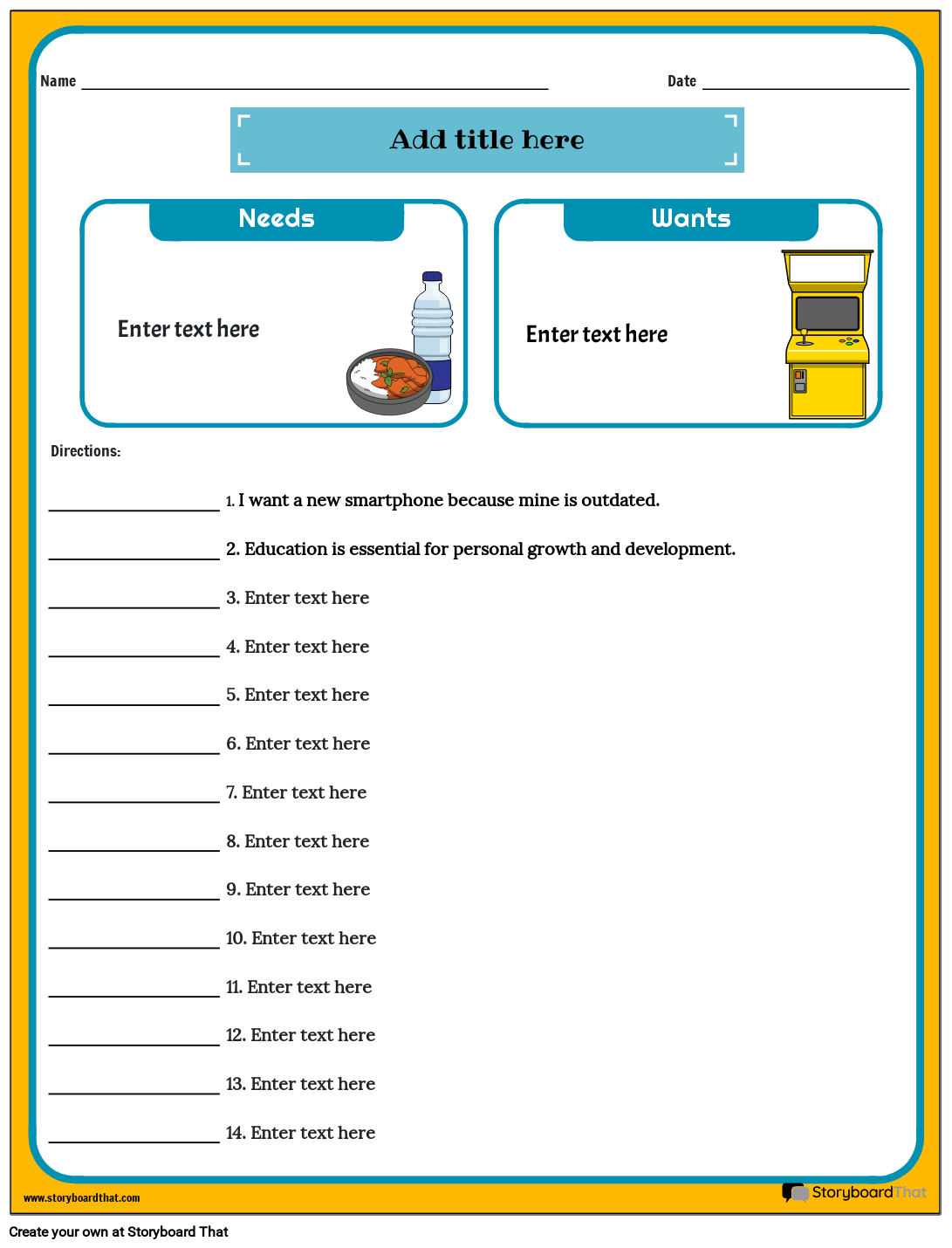 Free Printable Home Microeconomics Worksheets