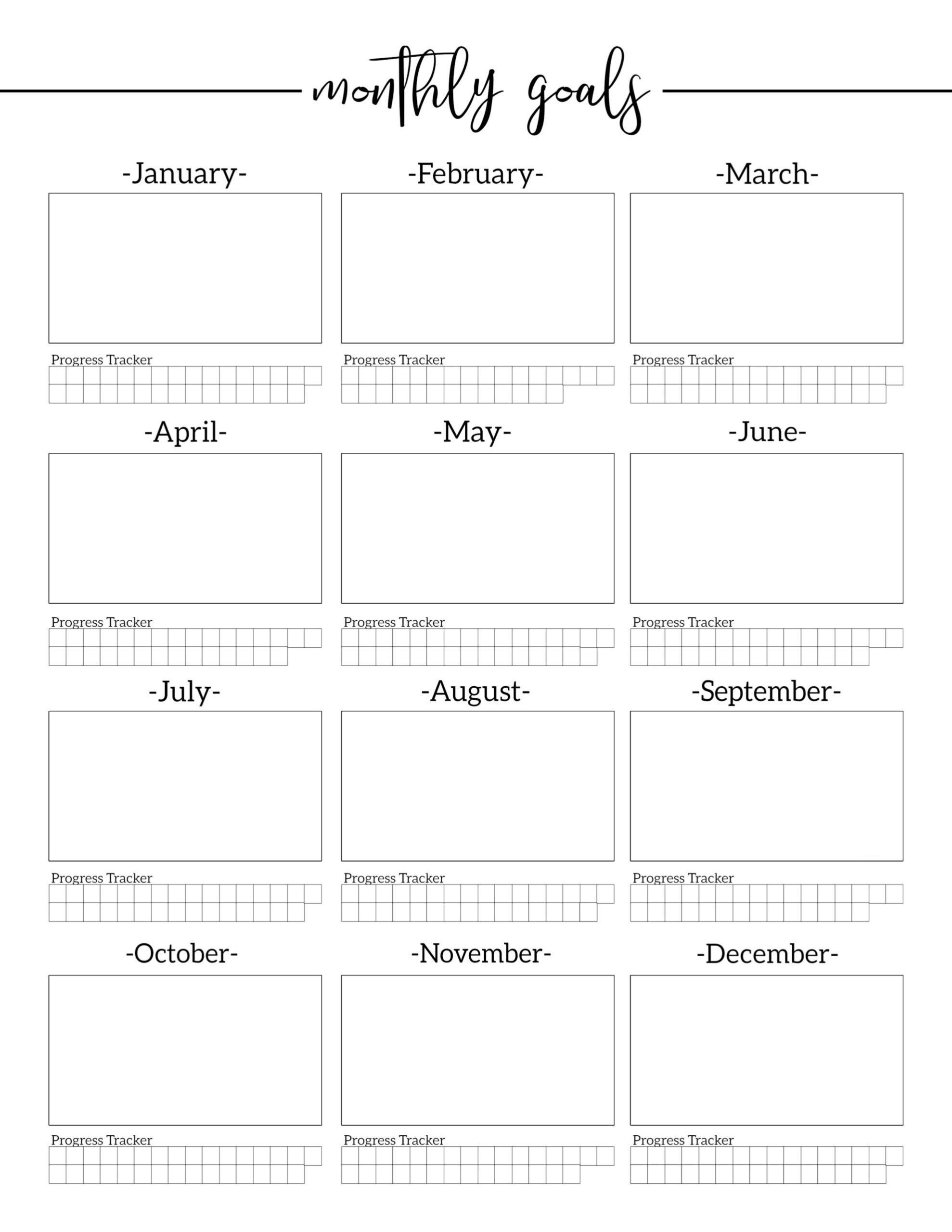 Printable Fitness Goal Setting Worksheet