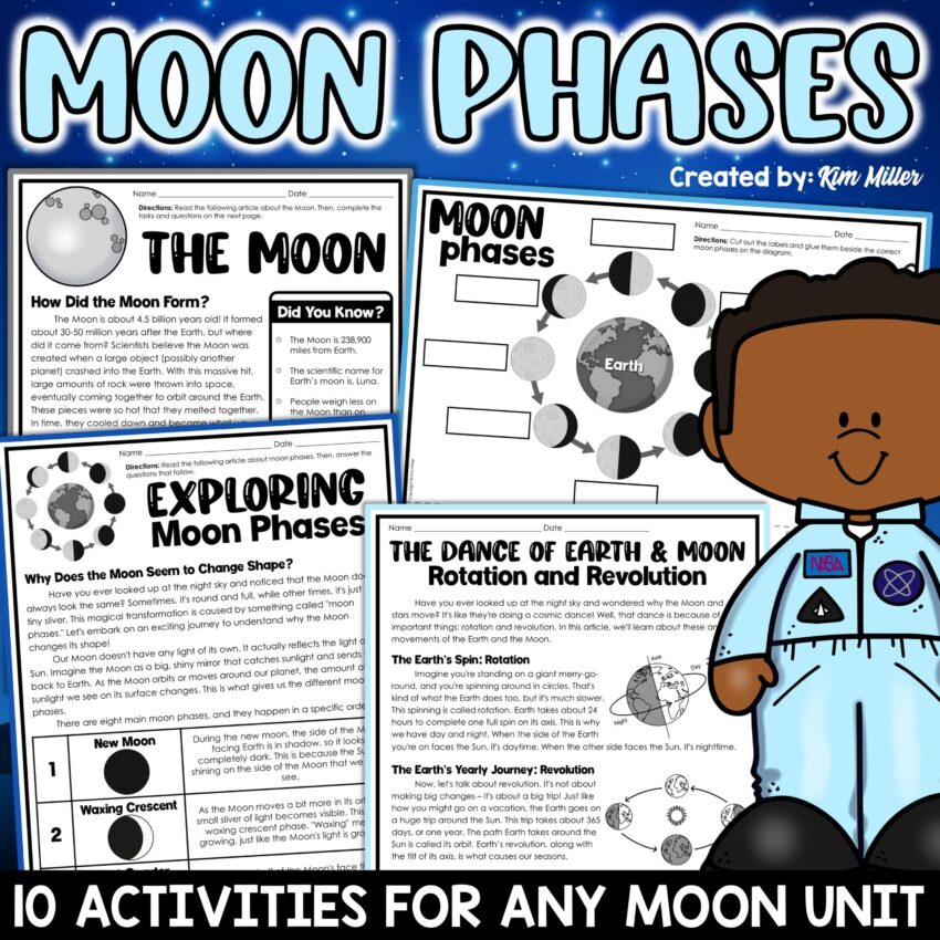 Moon Phases Activities Phases Of The Moon Worksheets Oreo Moon