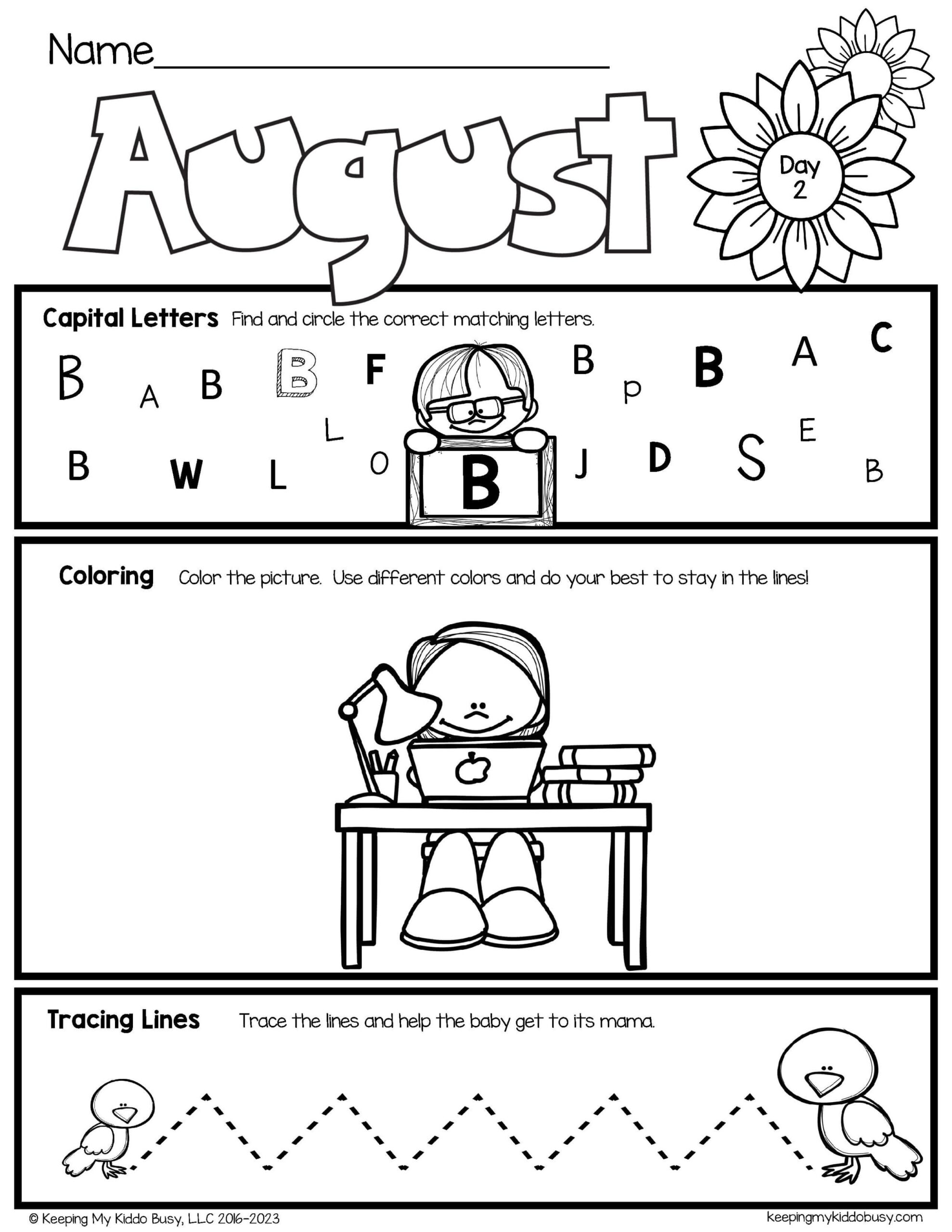 Kindergarten Daily Worksheets Printable Kindergarten Daily Worksheets Printable