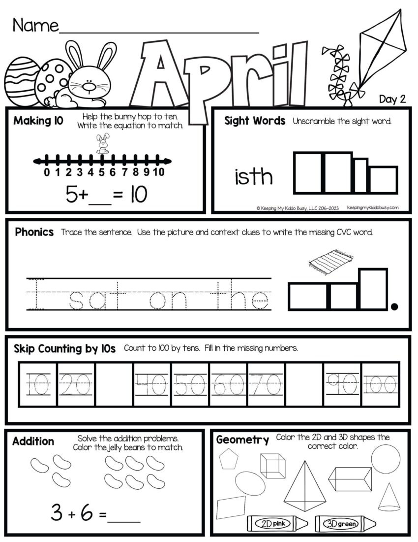 Morning Seat Work Keeping My Kiddo Busy