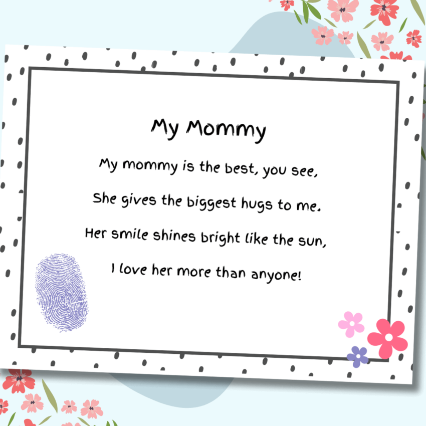 Mother s Day Poems For Kids With Free Printables Mindfulmazing