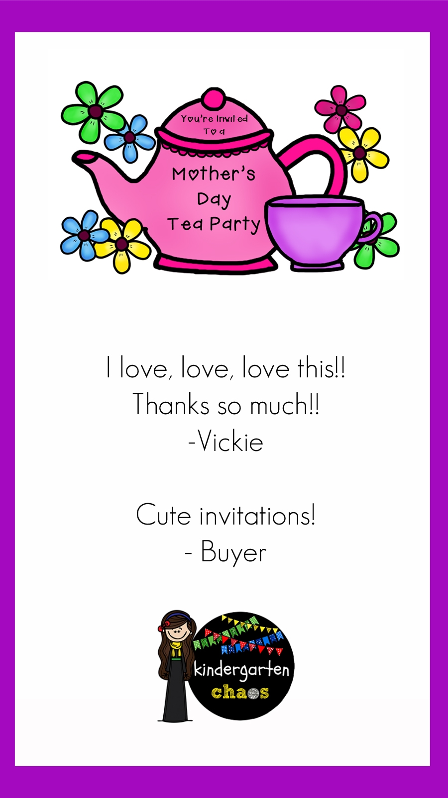 Tea Party Preschool Printables