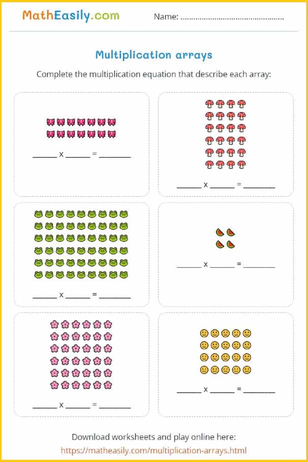 Multiplication Arrays Games ONLINE Worksheets Worksheets Library Multiplication Arrays Games ONLINE Worksheets Worksheets Library