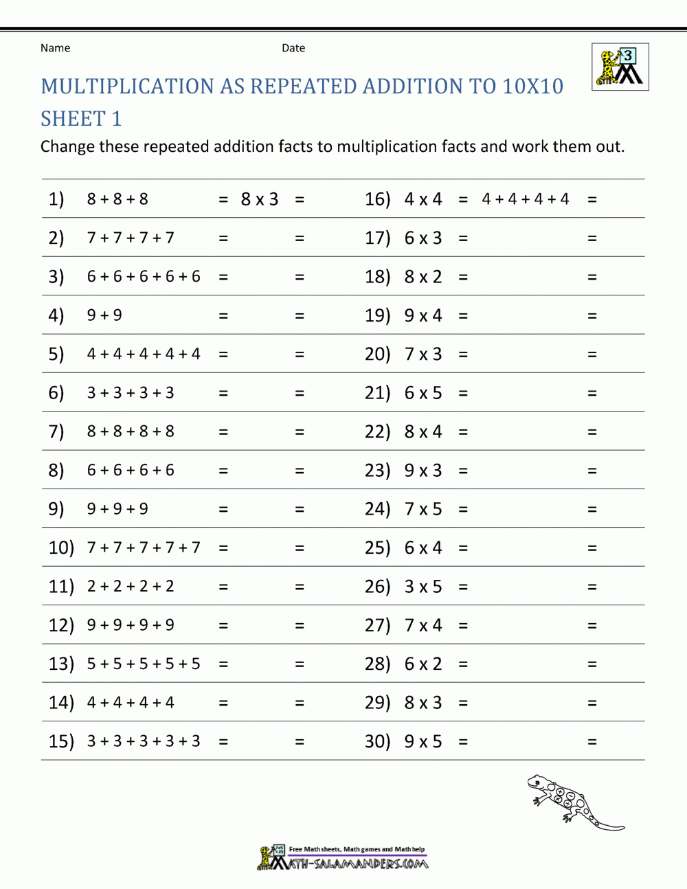 Multiplication Facts Worksheets Understanding Multiplication To Multiplication Facts Worksheets Understanding Multiplication To