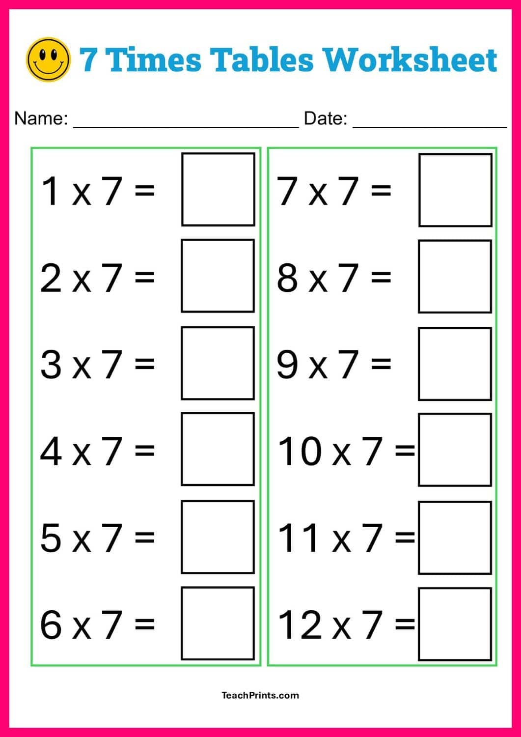 Multiplication Worksheets Free Printables Teach Prints Multiplication Worksheets Free Printables Teach Prints
