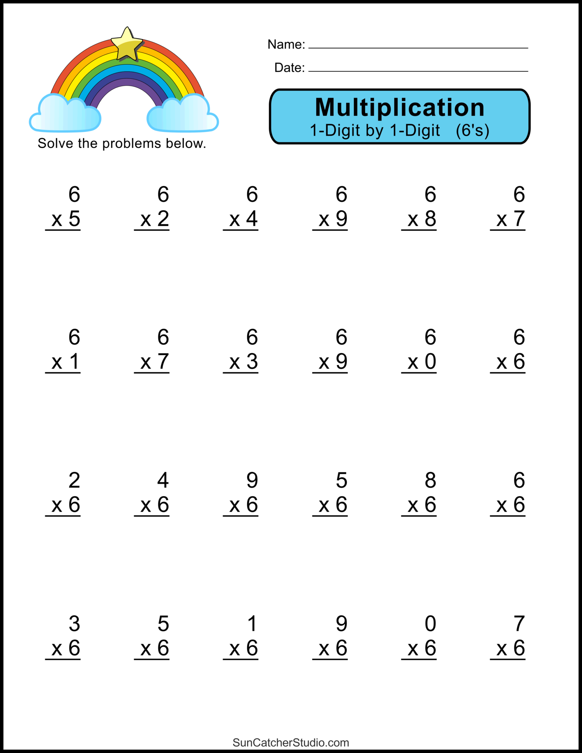 Multiplication Worksheets One Digit Math Drills Free Printables Monograms Design Tools Patterns U0026 DIY Projects