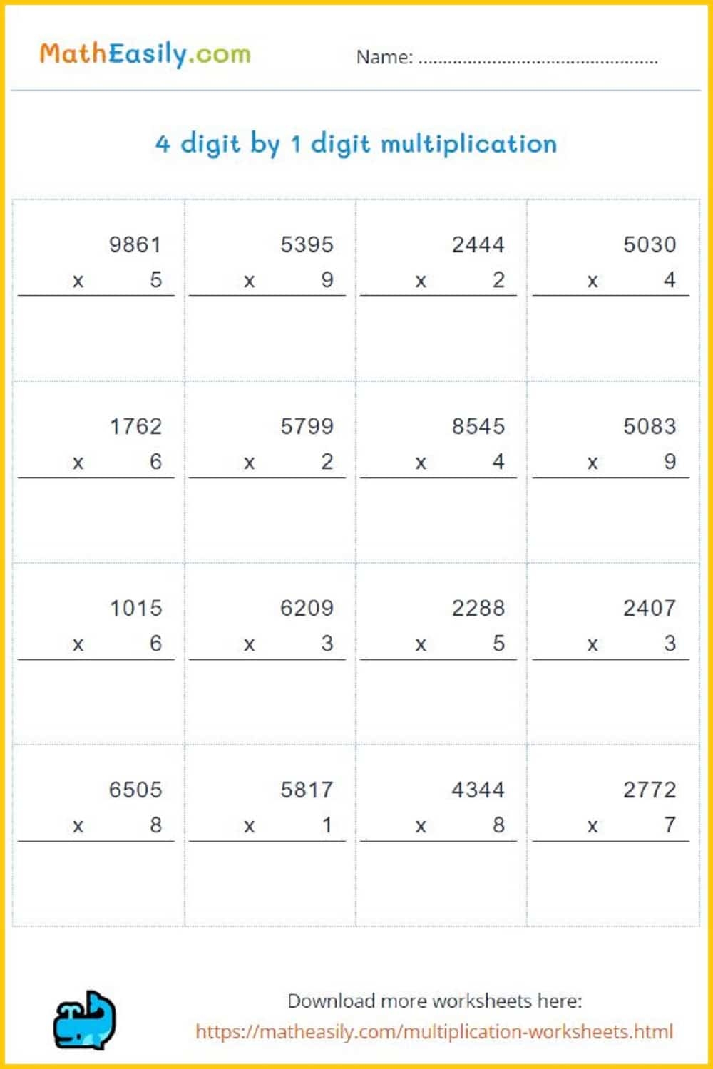 Multiplication Worksheets Grade 4 Printable Pdf Multiplication Worksheets Grade 4 Printable Pdf