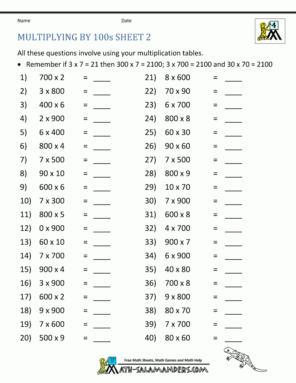 Free Printable Multiplication By 10 Worksheets Free Printable Multiplication By 10 Worksheets