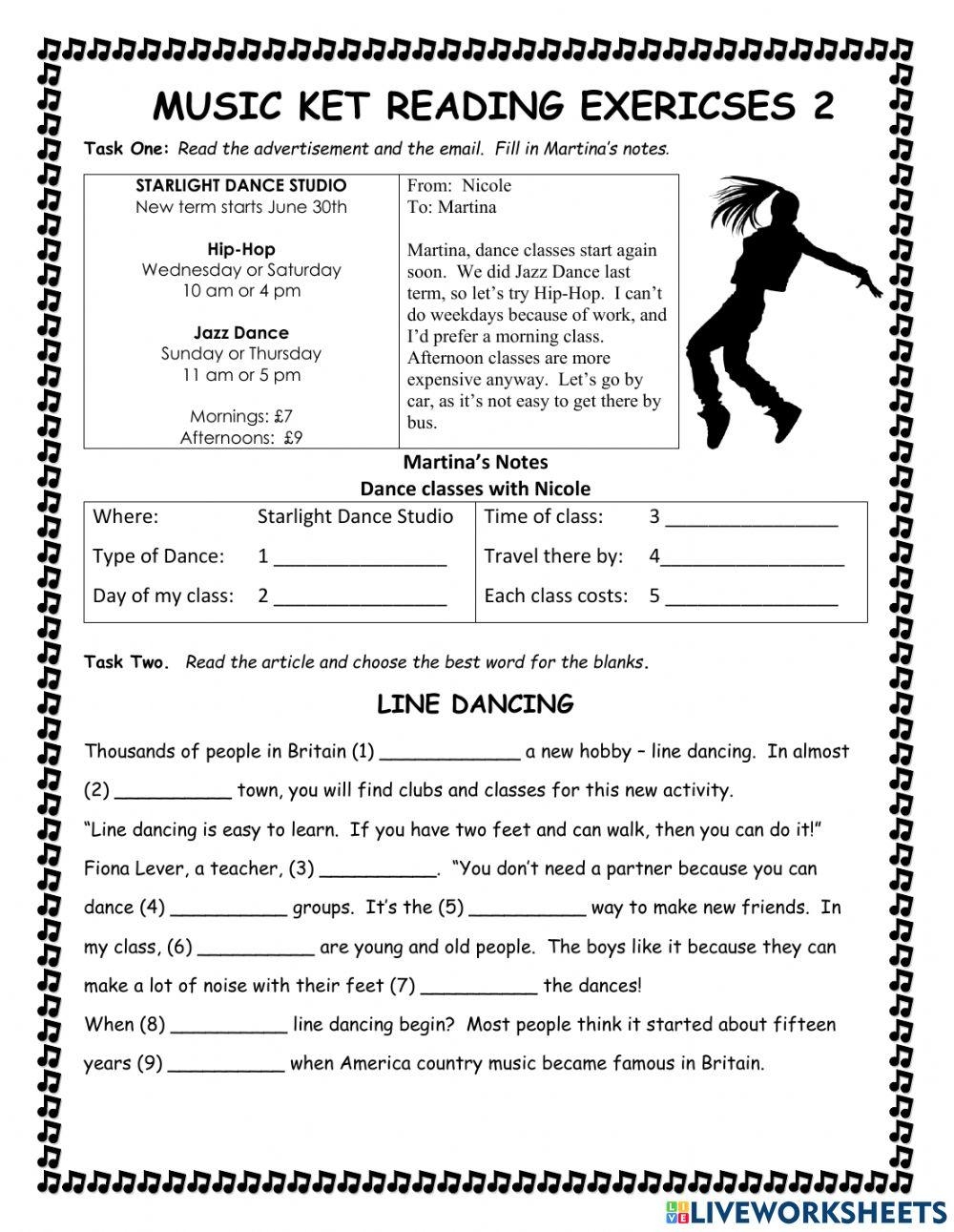 Reading Comprehension Worksheets About Musicians Reading Comprehension Worksheets About Musicians