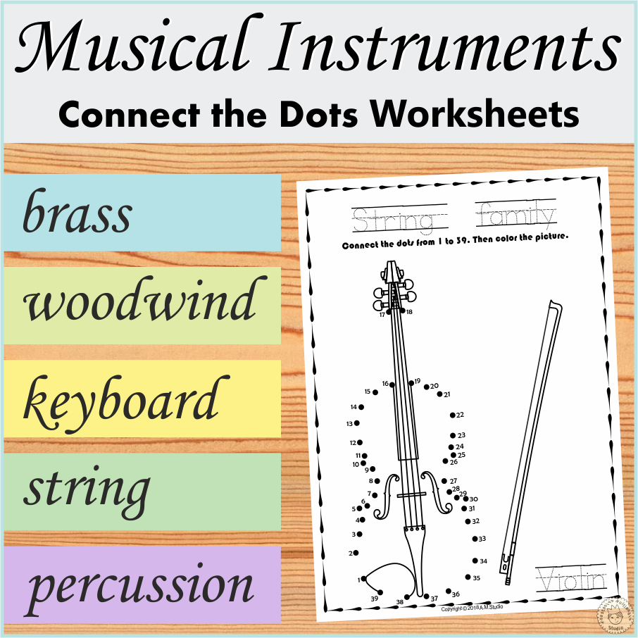 Musical Instruments Dot To Dot Worksheets Bundle Made By Teachers Musical Instruments Dot To Dot Worksheets Bundle Made By Teachers