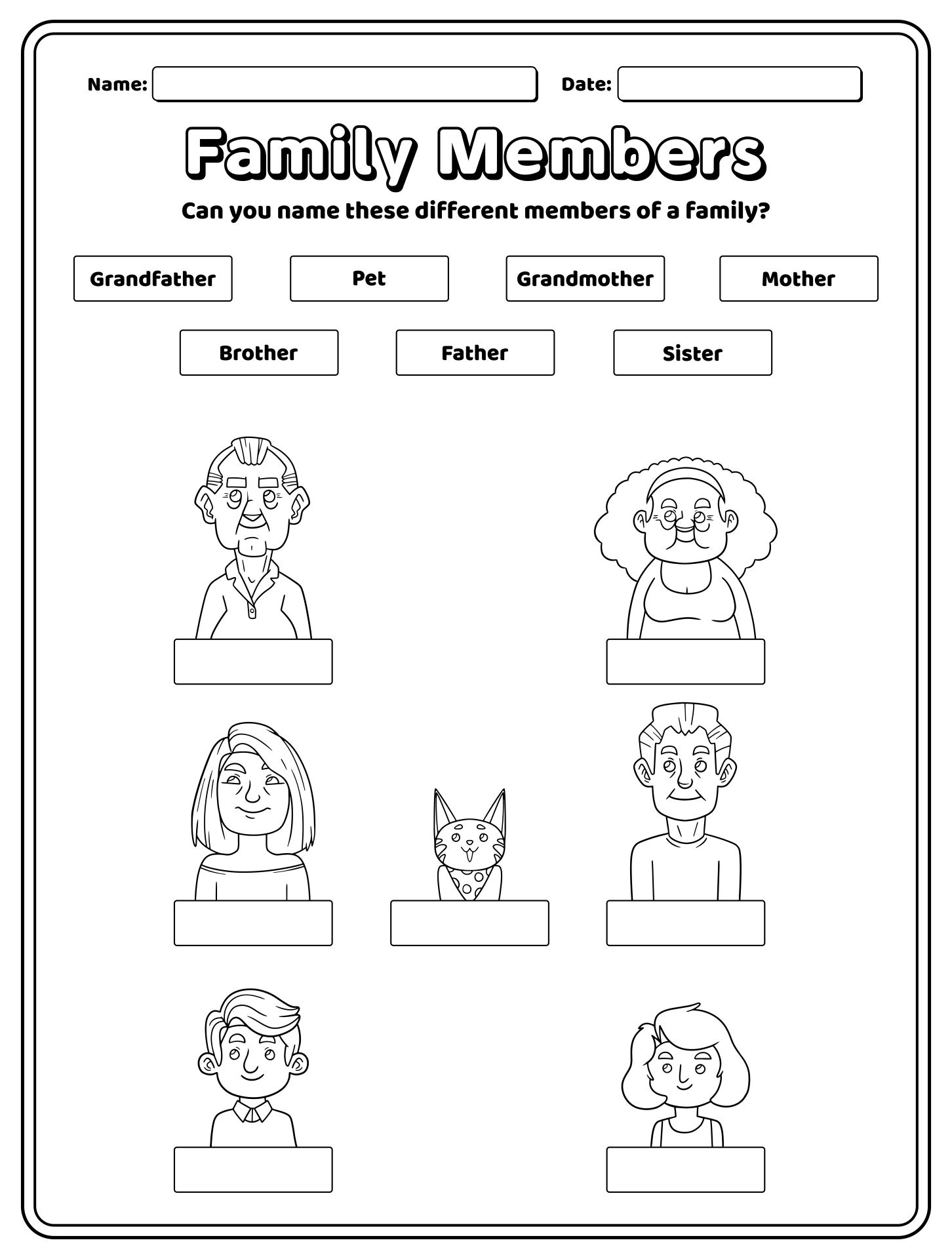 My Family Preschool 10 Free PDF Printables Printablee My Family Preschool 10 Free PDF Printables Printablee