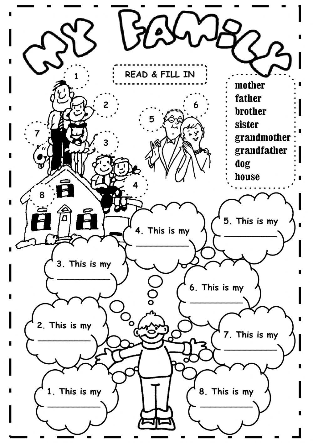 My Family Worksheet Printable My Family Worksheet Printable