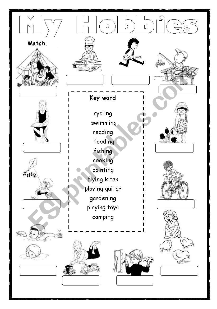 My Hobbies ESL Worksheet By Saifonduan
