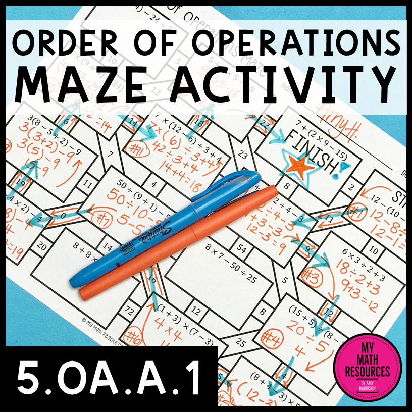 Order Of Operations Maze Worksheet Answers