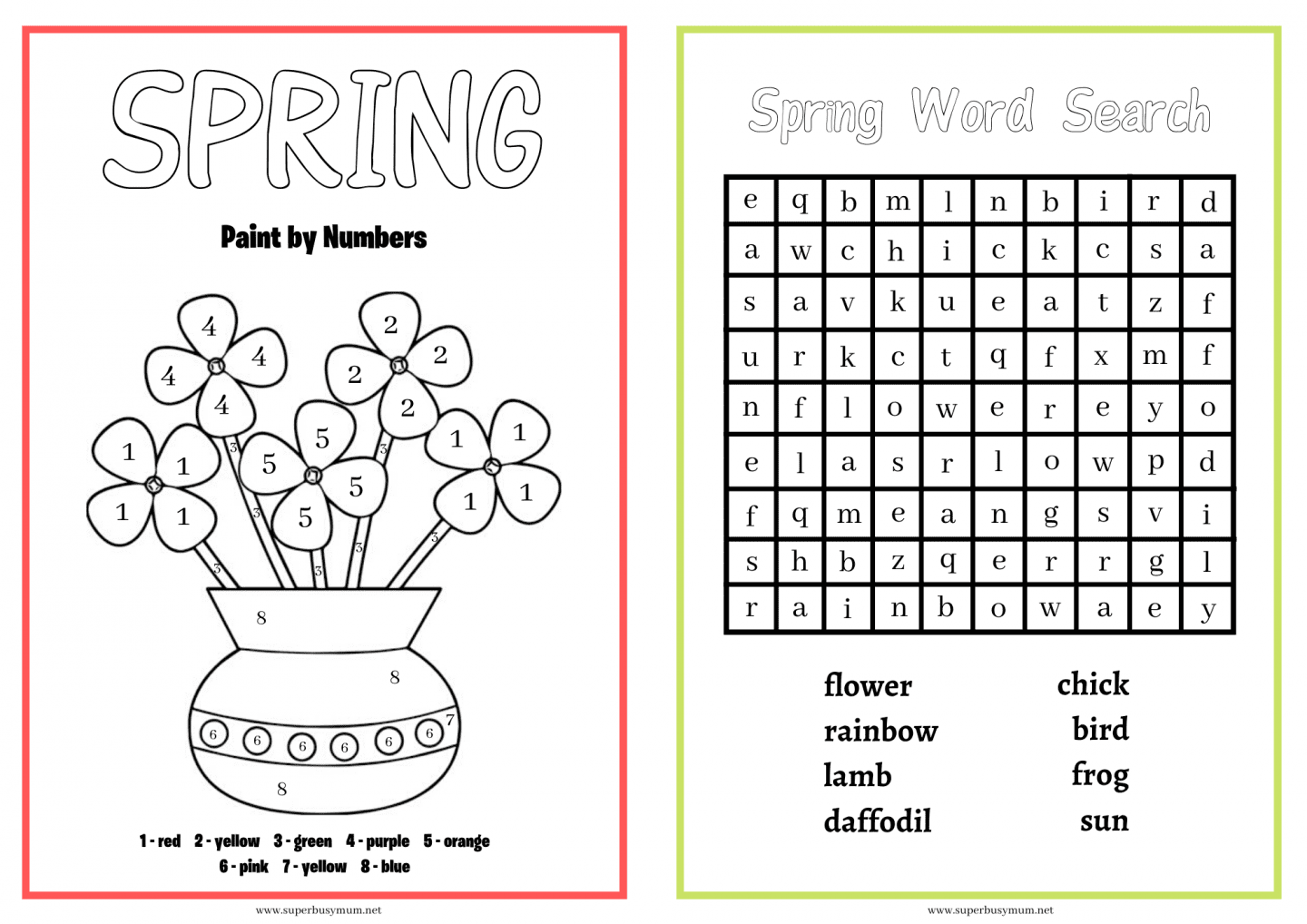 My Spring Activity Book Free Printable Super Busy Mum Northern Irish Blogger