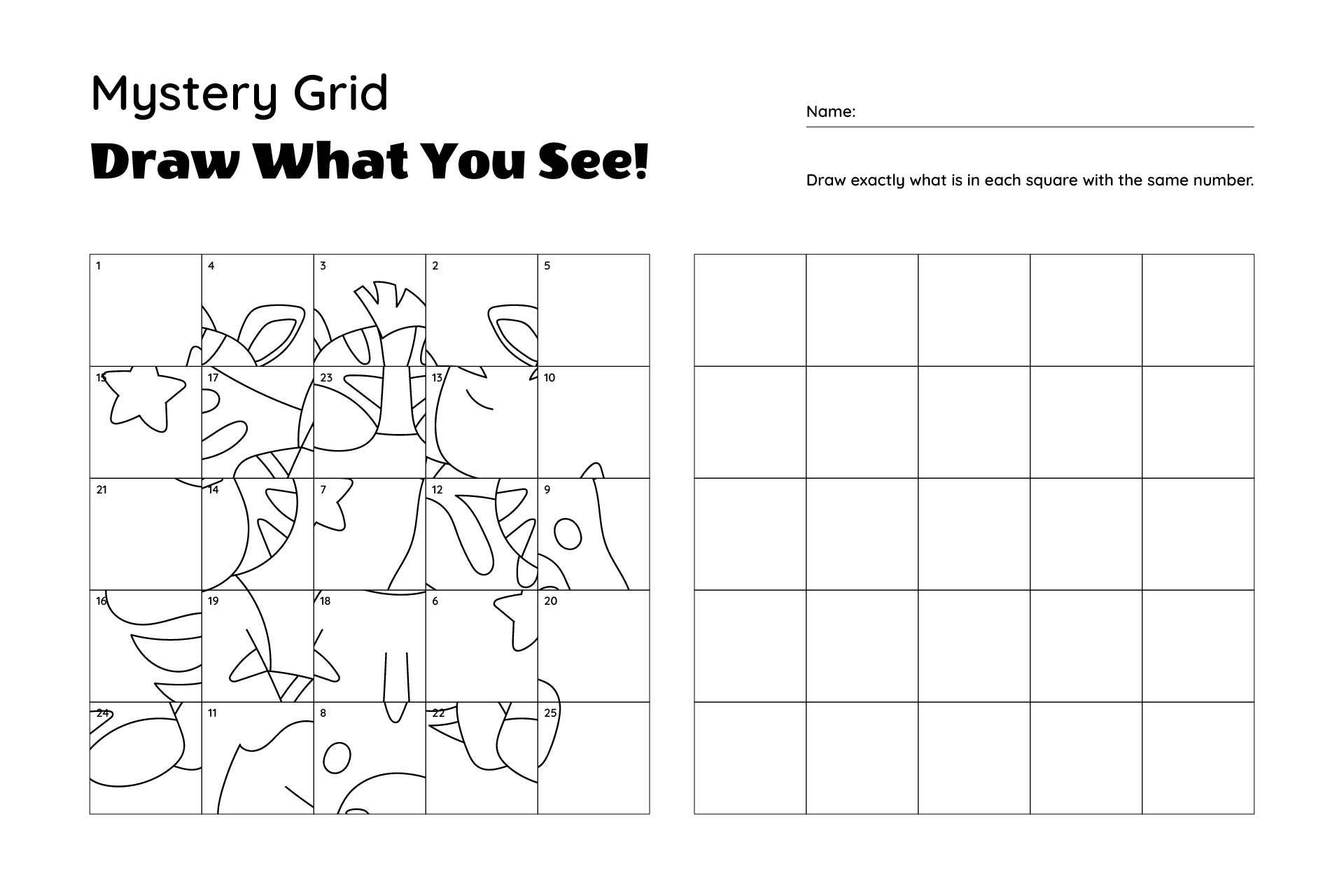 Printable Grids Worksheets