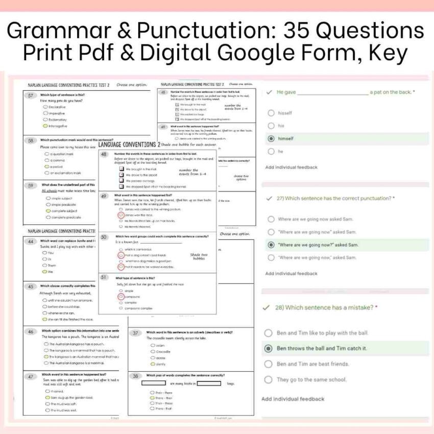 Naplan Online Practice Year 3 And Year 5 Printable Test Proven