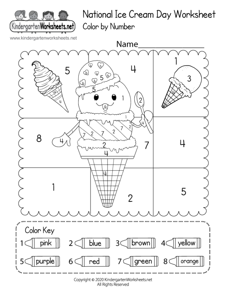 National Ice Cream Day Worksheet Free Printable Digital PDF