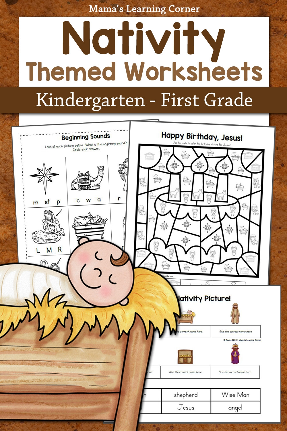 Nativity Worksheets For Kindergarten And 1st Grade Mamas Learning Corner Nativity Worksheets For Kindergarten And 1st Grade Mamas Learning Corner