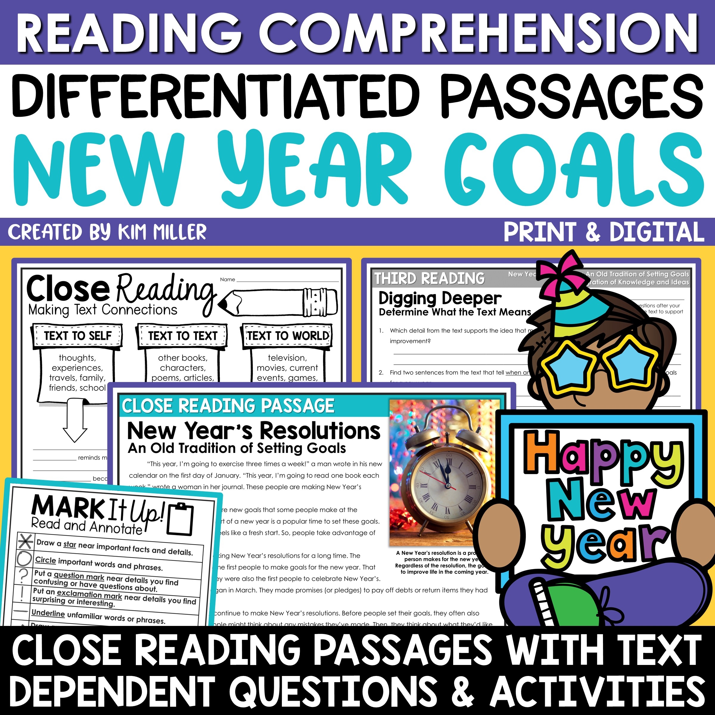 New Year Comprehension Reading Worksheet New Year Comprehension Reading Worksheet