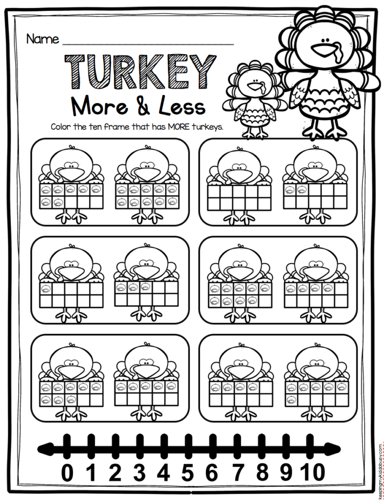 November Seat Work For Kindergarten FREE WEEK Keeping My Kiddo Busy